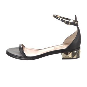 AUTHENTIC Valentino Leather Studded Accent Sandals